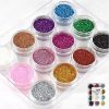 6 / 12 Pcs Multicolor Sparkling Dust Glitter Powder Eyeshadow Makeup Palette
